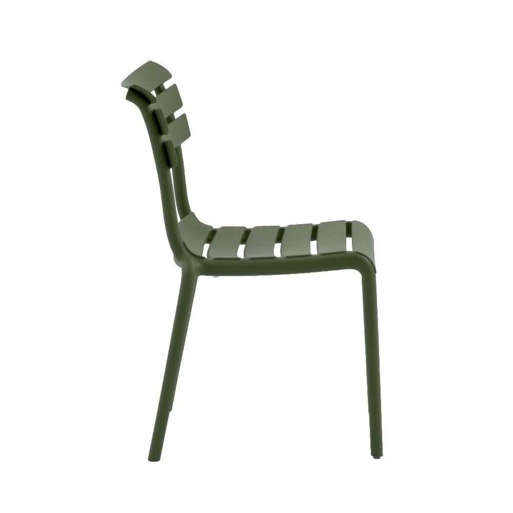 Set 2 sedie in polipropilene colore verde oliva - Zanini Design