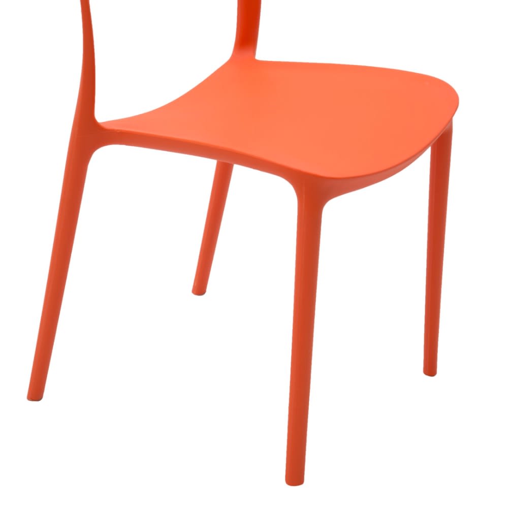 set 4 sedie impilabili in polipropilene arancioni - Zanini Design