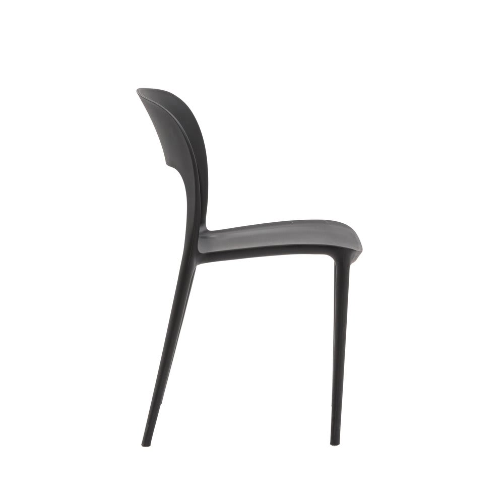 set 4 sedie impilabili in polipropilene nere - Zanini Design