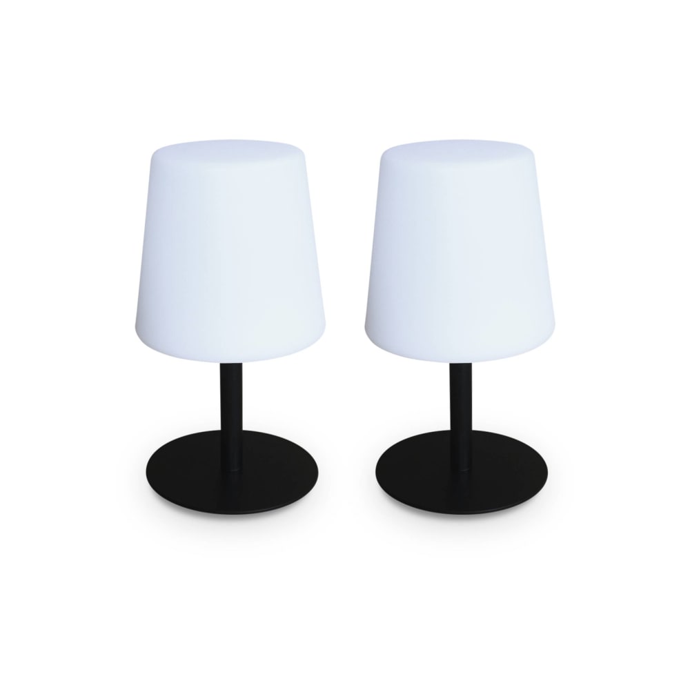 Lot de 2 tables led 28cm noire