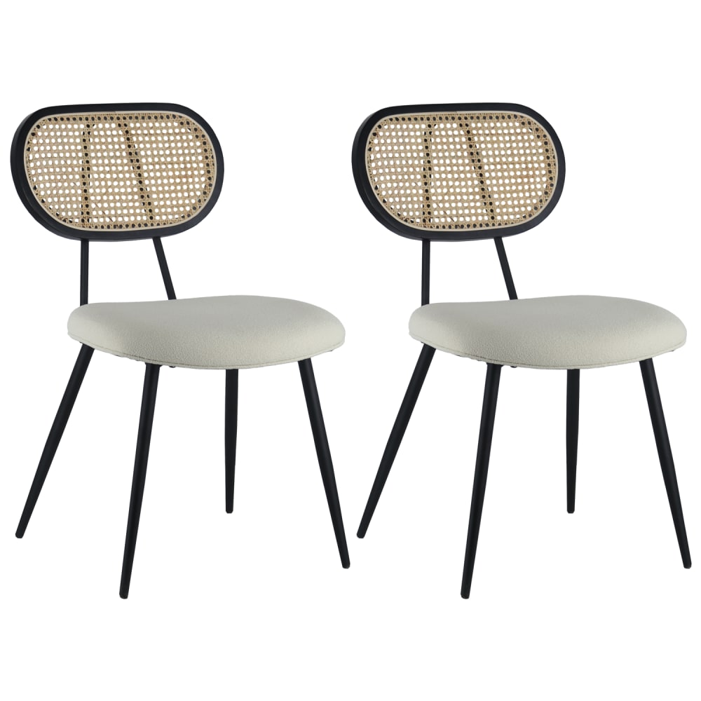 Lote de 2 sillas de rejilla color crudo - Maisons du Monde