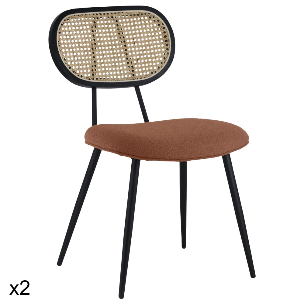 Lot de 2 chaises en cannage
