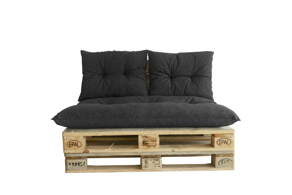 Kit matelas pour palette coloris ardoise