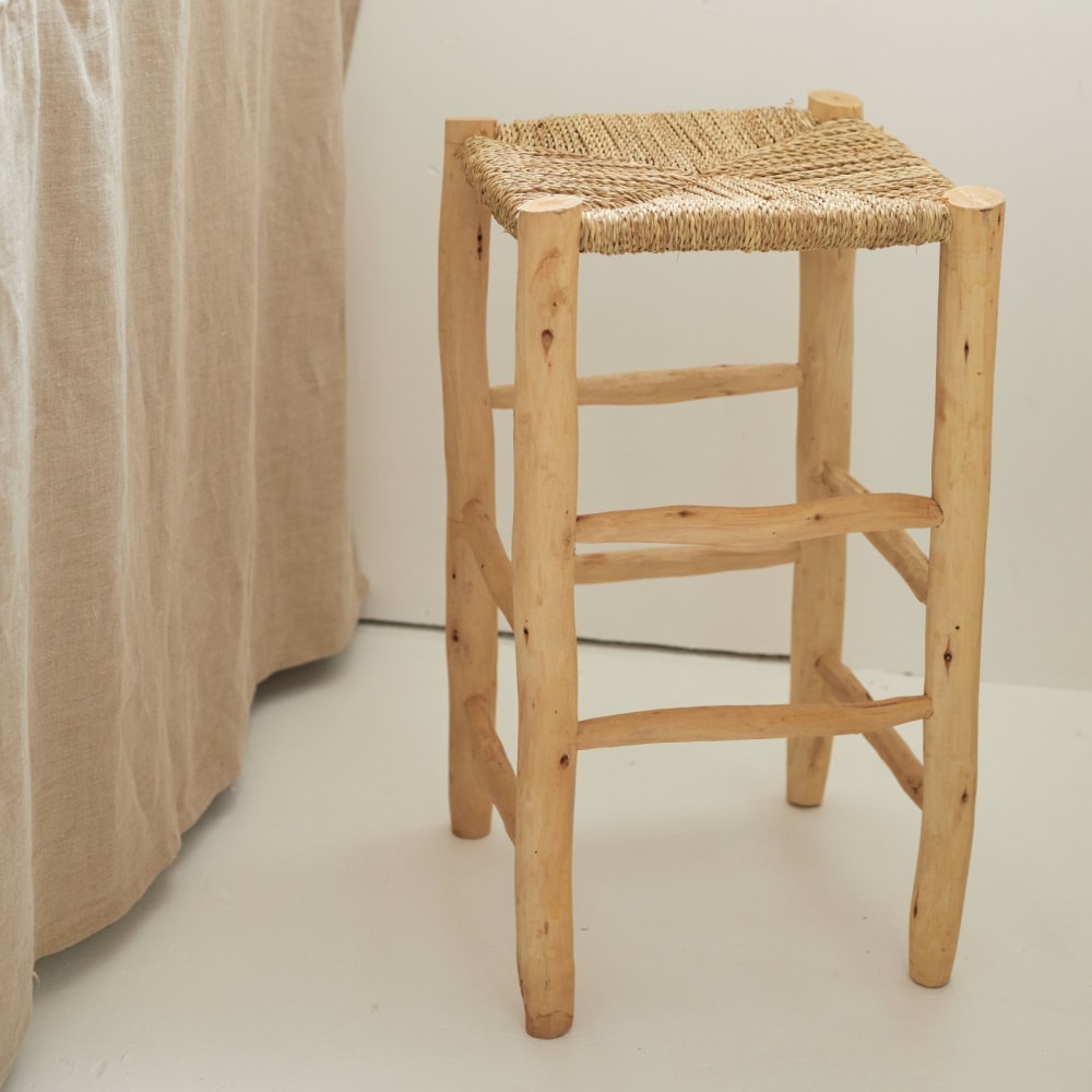 Tabouret de bar bois  - naturel - 70 cm
