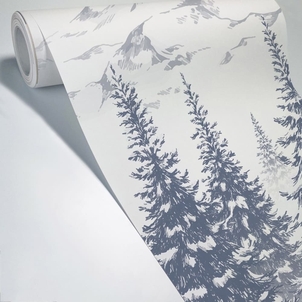 Papier peint panoramique - bleu - intissé - 9 lés : 432x270cm — vue 3
