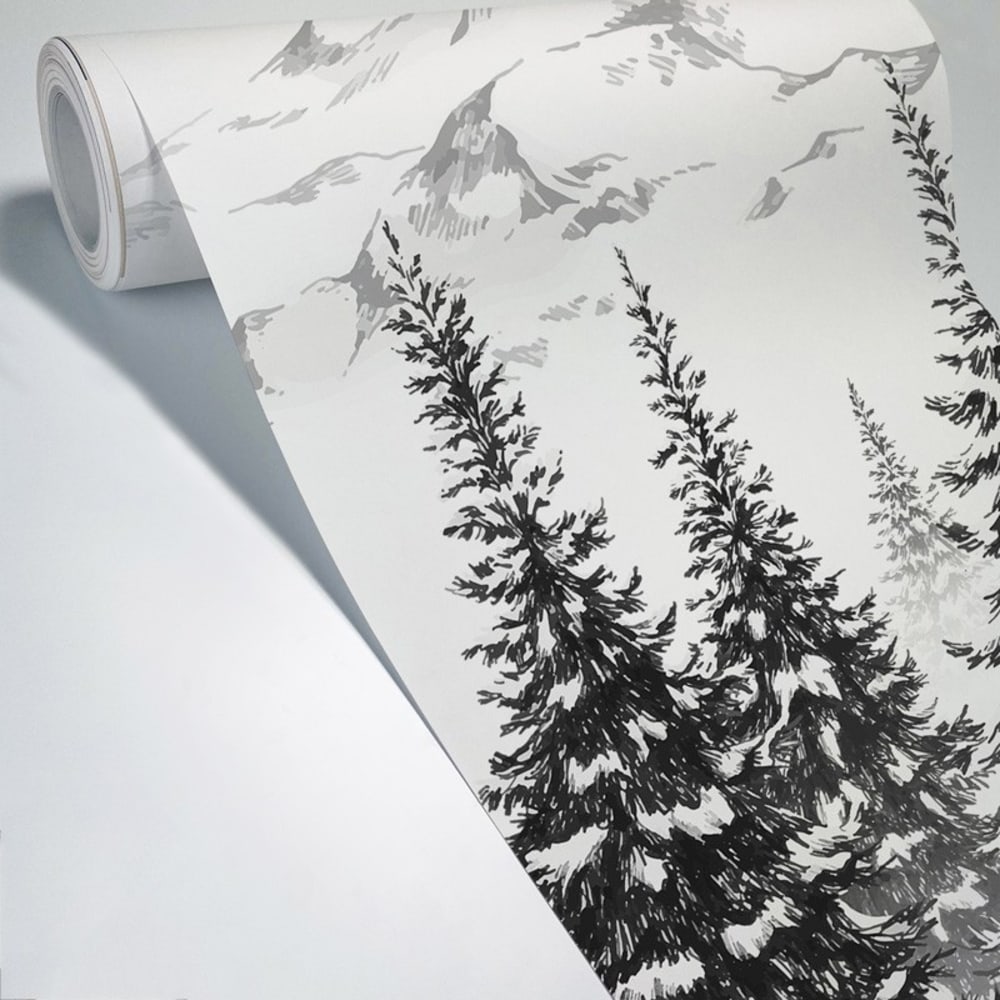 Papier peint panoramique - noir - intissé - 9 lés : 432x270cm - Maisons du Monde
