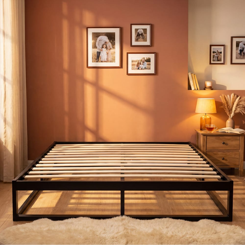 Sommier en kit lattes métal noir 140x190 Sommier en kit lattes métal noir 140x190