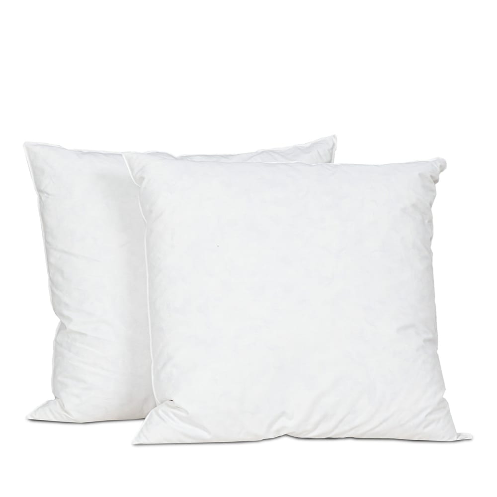 Bellecour Lot de 4 oreillers plumes 65x65 style classique chic Blanc Certifié Oeko-Tex