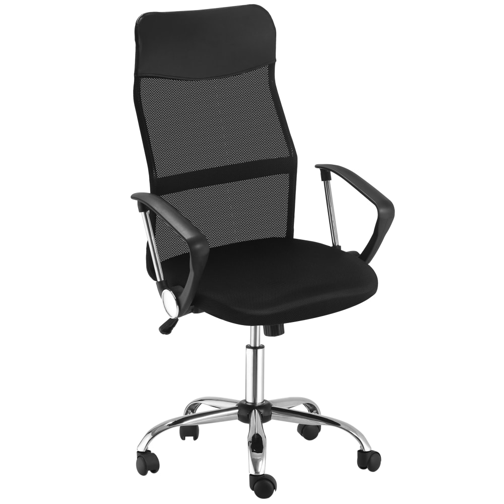 Fauteuil de bureau manager tissu maille noir