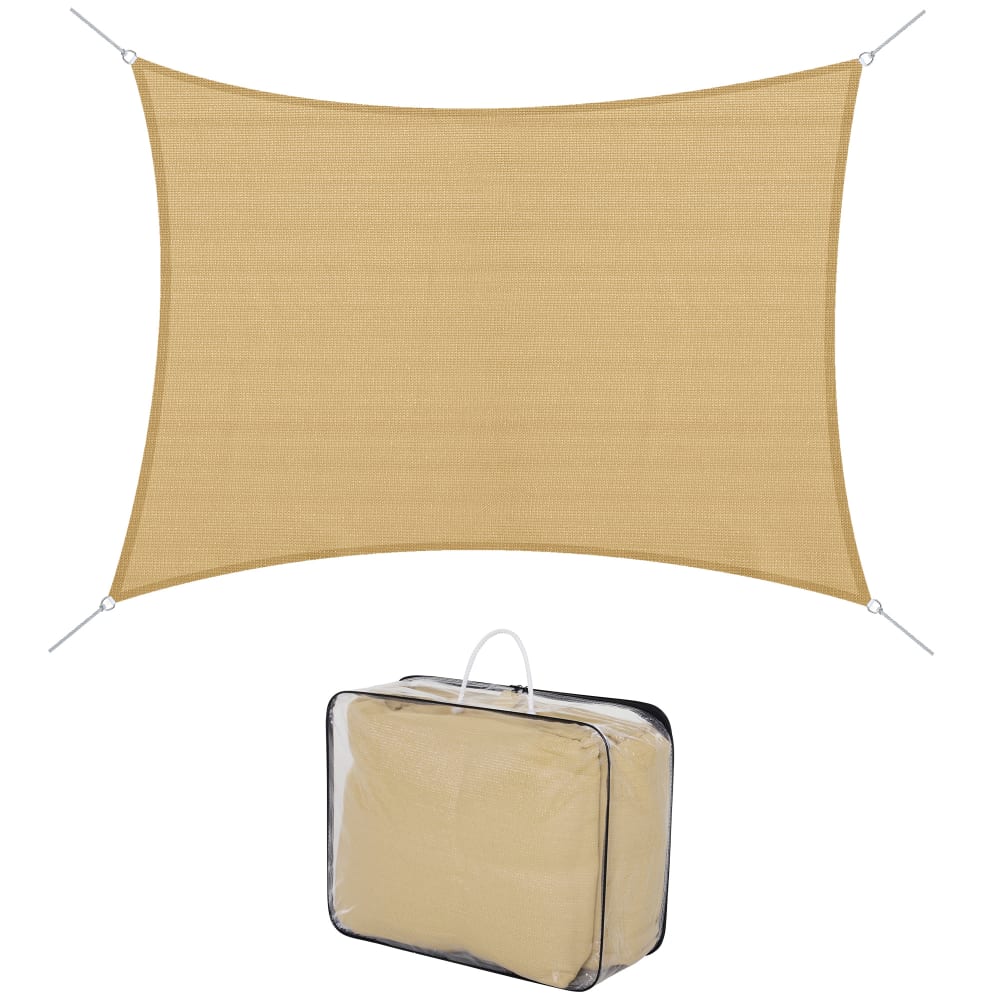 Voile d'ombrage rectangulaire 4x6 m sable