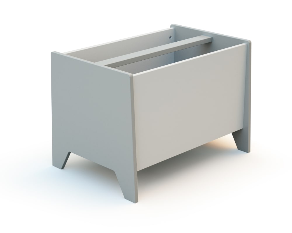 Coffre à jouets et rangment en bois gris et blanc Coffre à jouets et rangment en bois gris et blanc