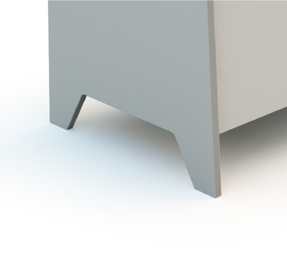 Coffre à jouets et rangment en bois Gris et Blanc - Maisons du Monde