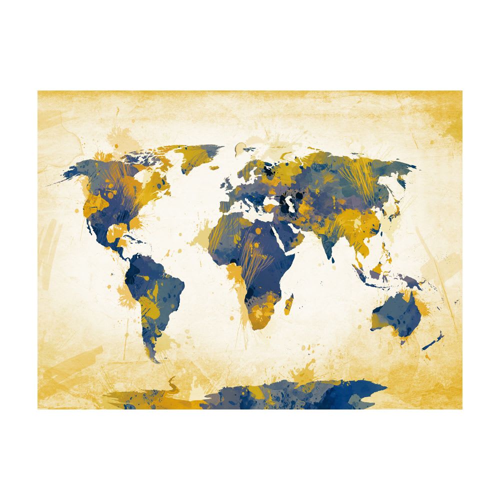 Papier peint panoramique carte du monde sun and sky 300x231 cm