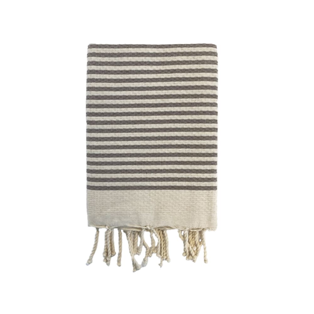 Fouta traditionnelle ''Yadara'' Taupe 100x200cm