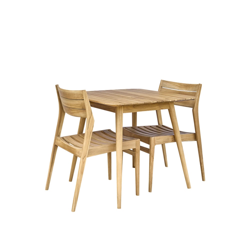 Salon de jardin en teck massif 2/4 pers.