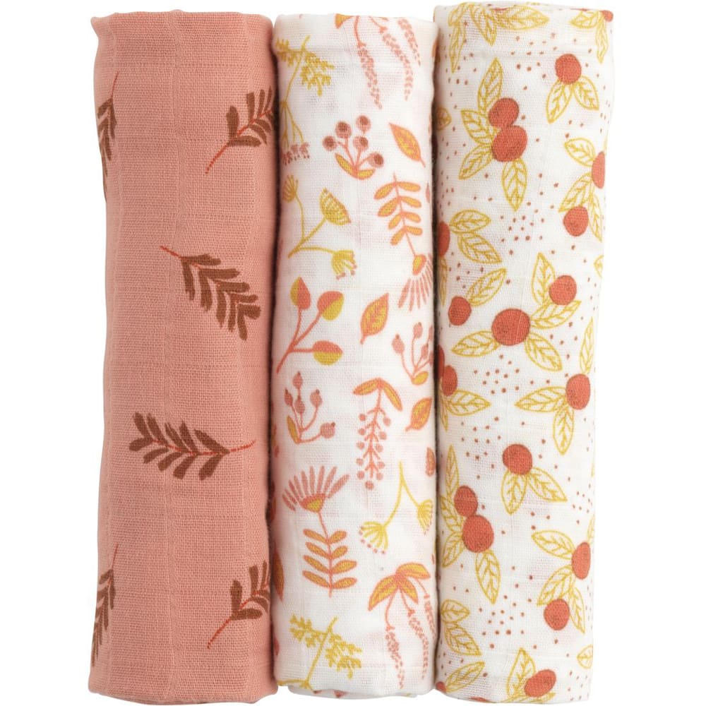 Lot de 3 langes en coton bio ESMEE (Sauthon) - Couverture