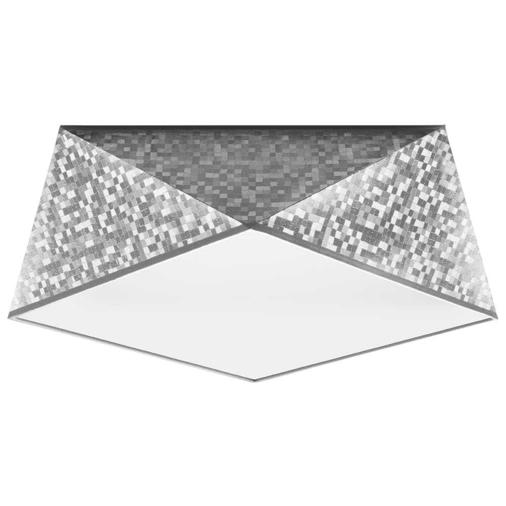Plafonnier PVC Argent E27 2 Hexa