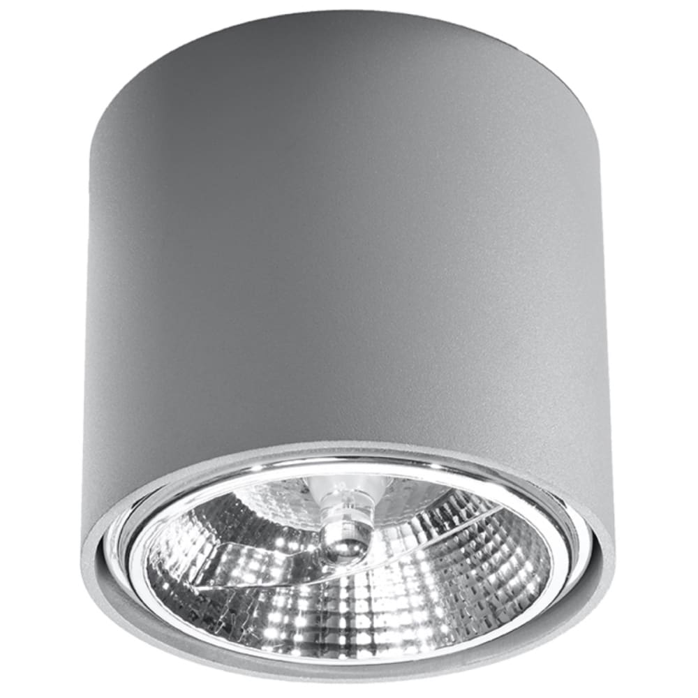 Plafonnier Aluminium Gris GU10/ES111 1 Tiube