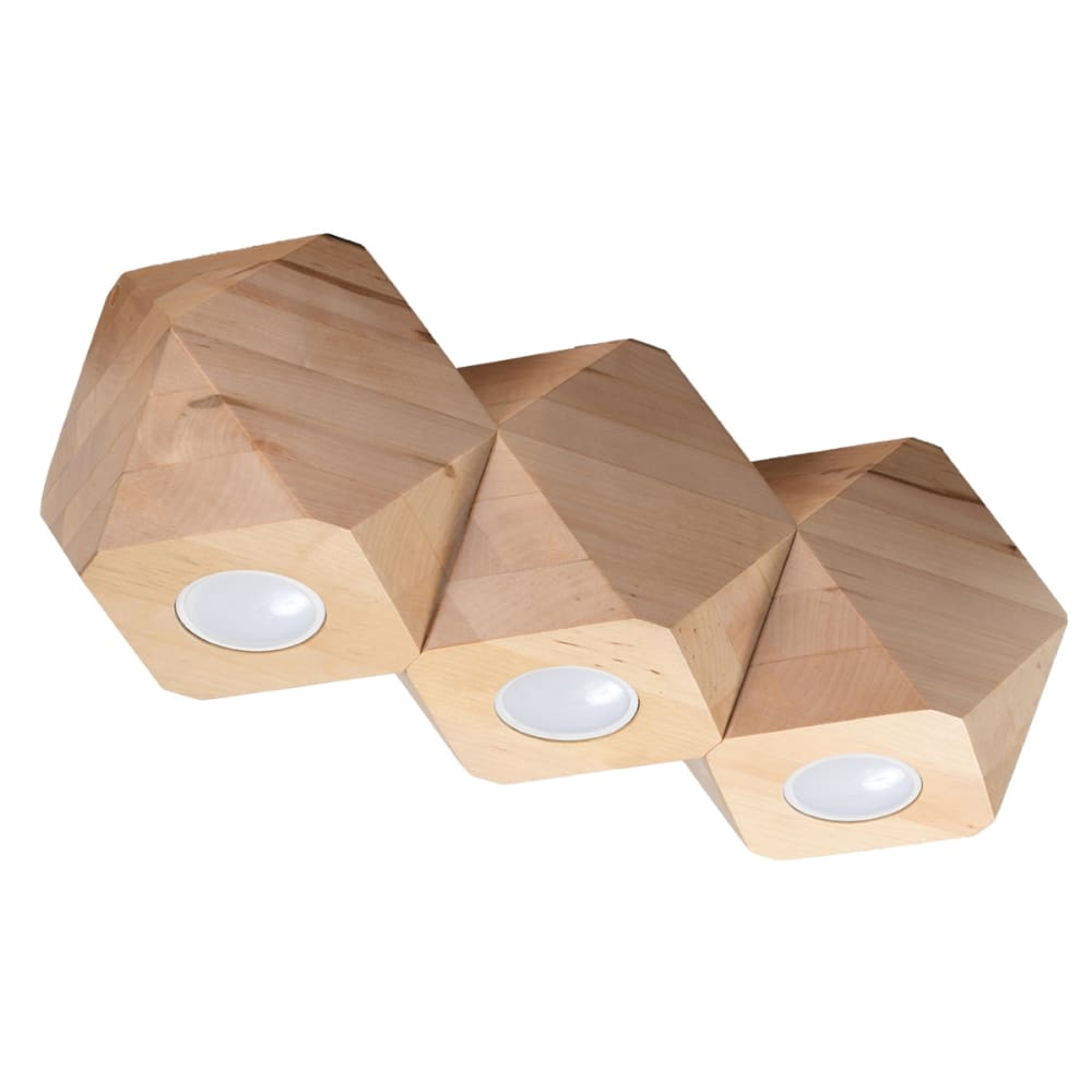 Plafonnier bois H 12 cm