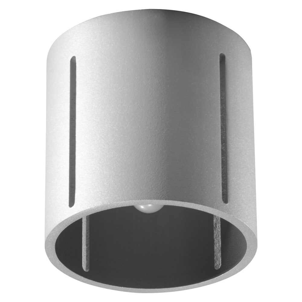 Lampada a soffitto grigia alluminio - Modello Classico chic - Alluminio
