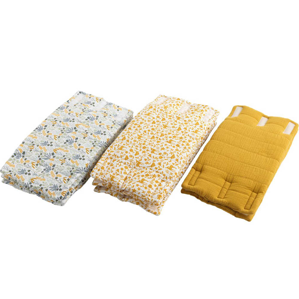 Sauthon Protège barreaux PROMENONS-NOUS style classique chic Jaune Coton - 21x38x1cm