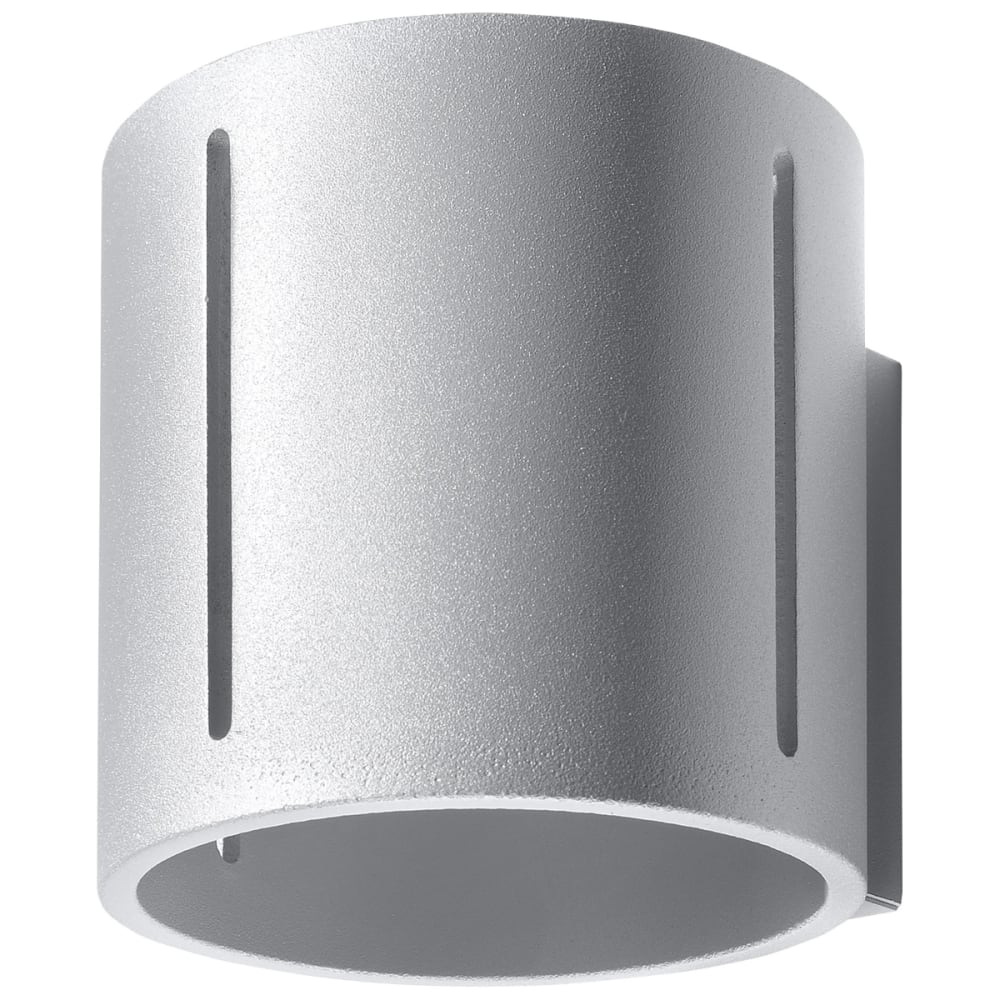 Applique aluminium gris H 10 cm
