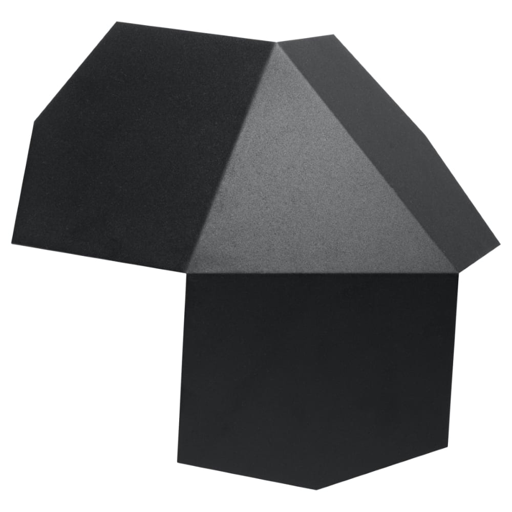 Lámpara de pared negro acero alt. 8 cm