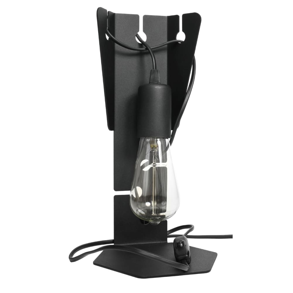 Lámpara de mesa negro acero alt. 31 cm