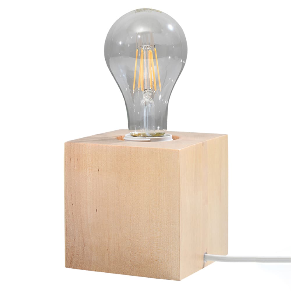 Lampe de bureau bois H 10 cm