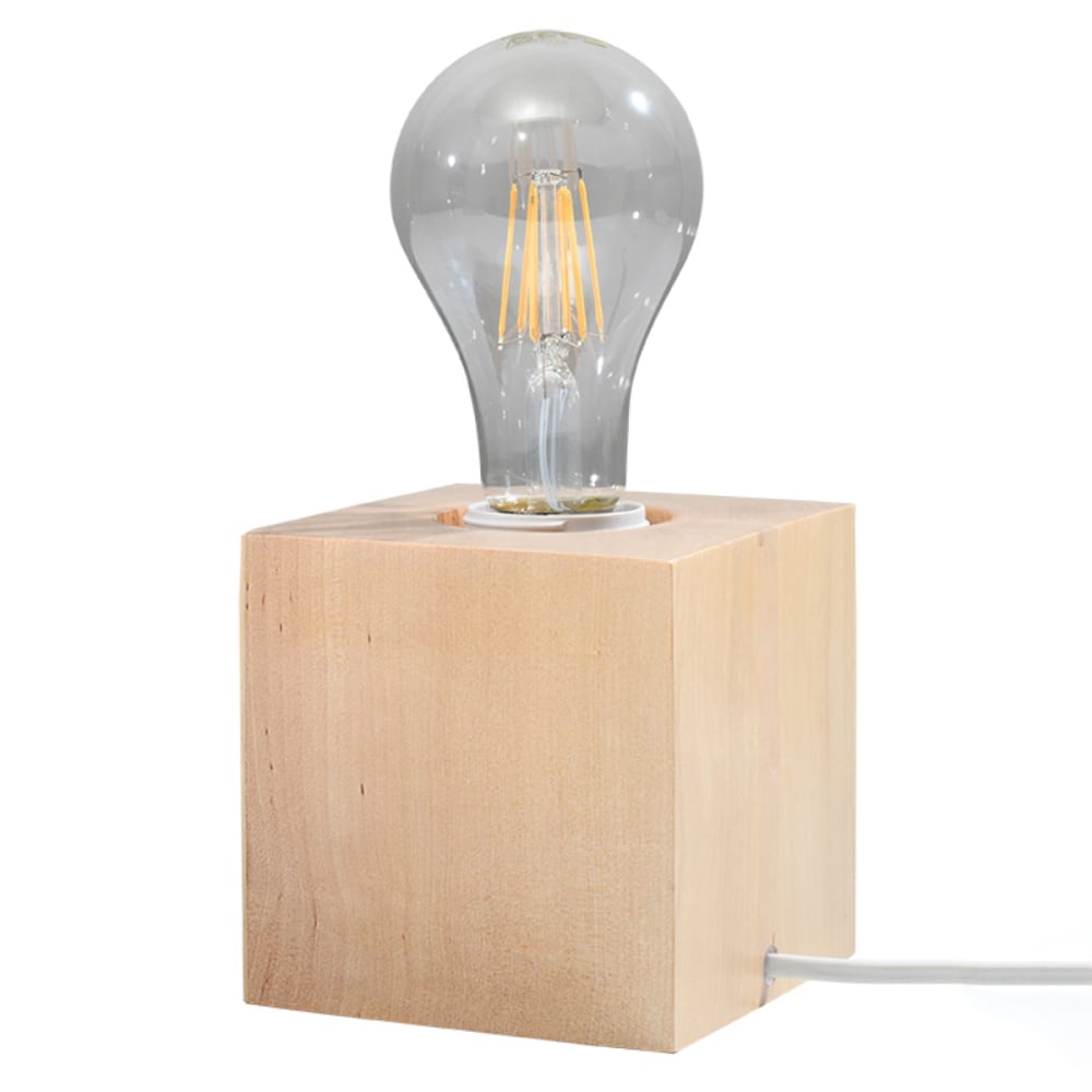 Sollux Lighting Schreibtischlampen aus Holz in Naturholz style classic chic Braun