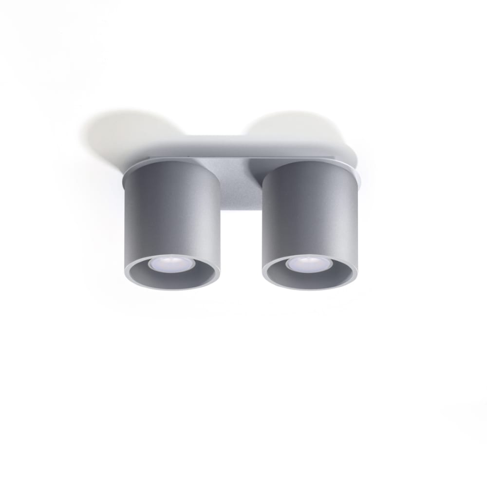 Plafonnier Aluminium Gris GU10 2 Orbis — vue 3