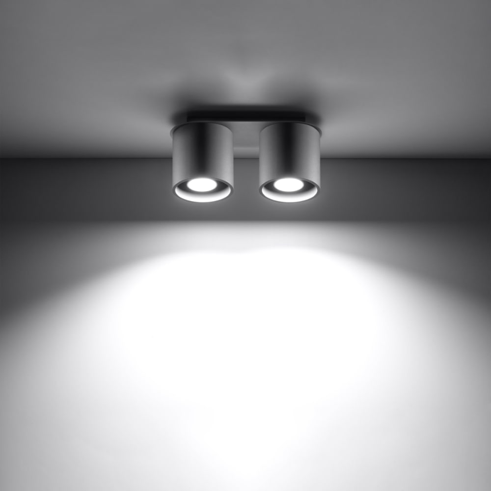 Plafonnier Aluminium Gris GU10 2 Orbis — vue 4