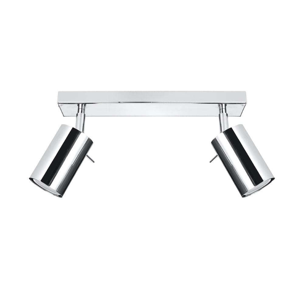 Plafonnier Acier Chrome GU10 2 Ring
