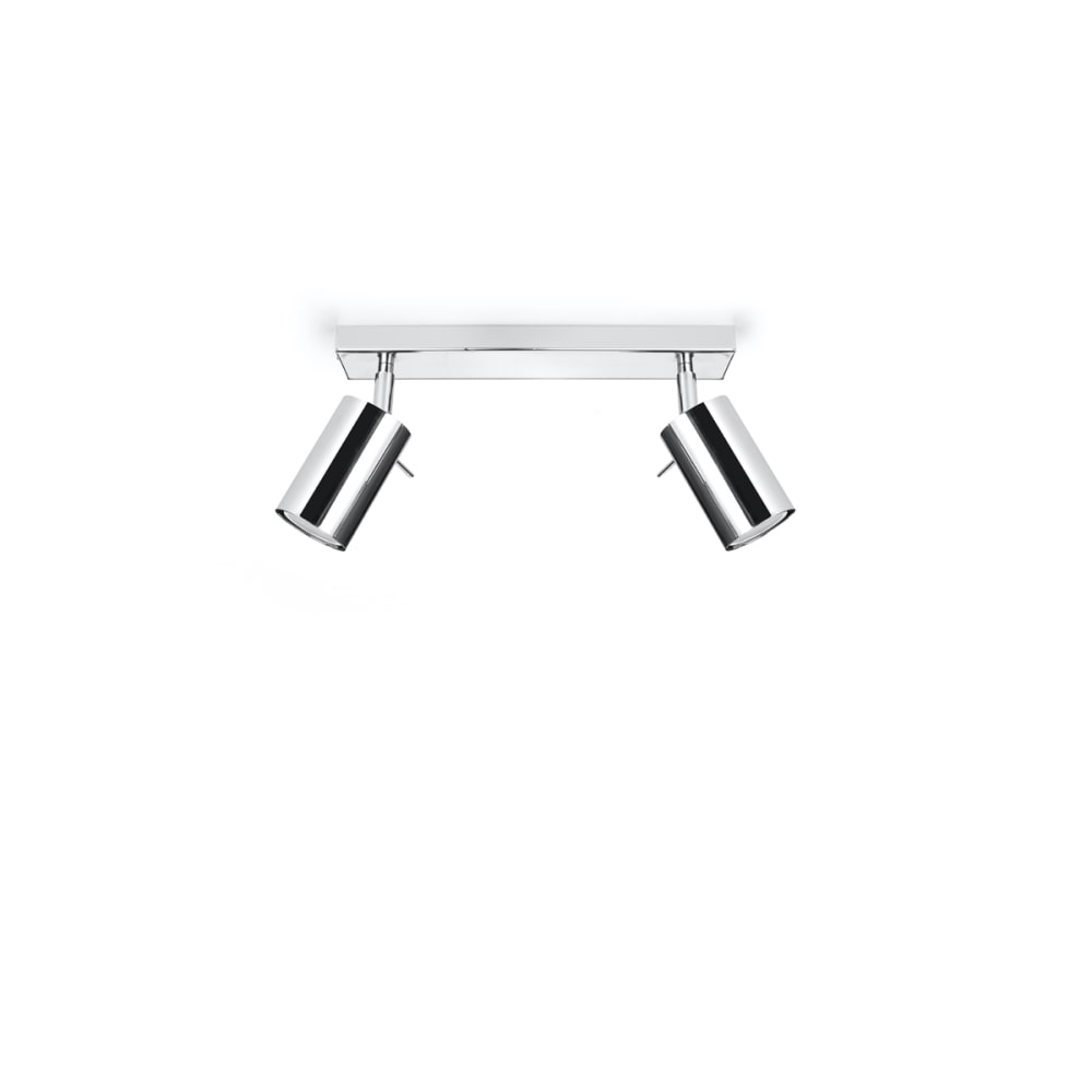 Plafonnier Acier Chrome GU10 2 Ring — vue 3