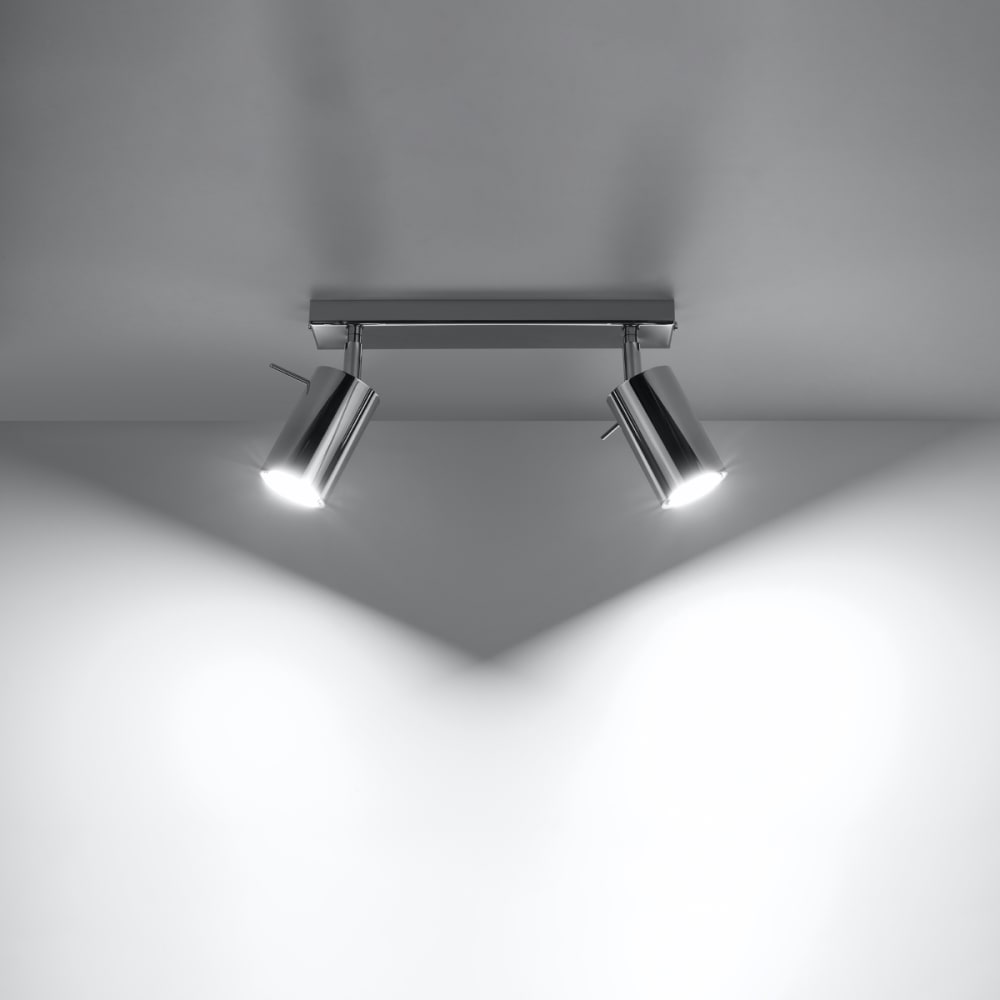 Plafonnier Acier Chrome GU10 2 Ring — vue 4