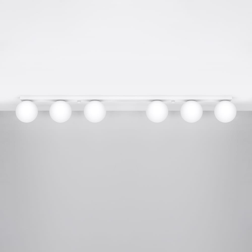 Plafonnier Acier Blanc G9 6 Yoli — vue 3