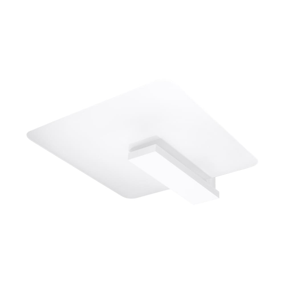 Lámpara de techo blanco madera/vidrio alt. 48 cm