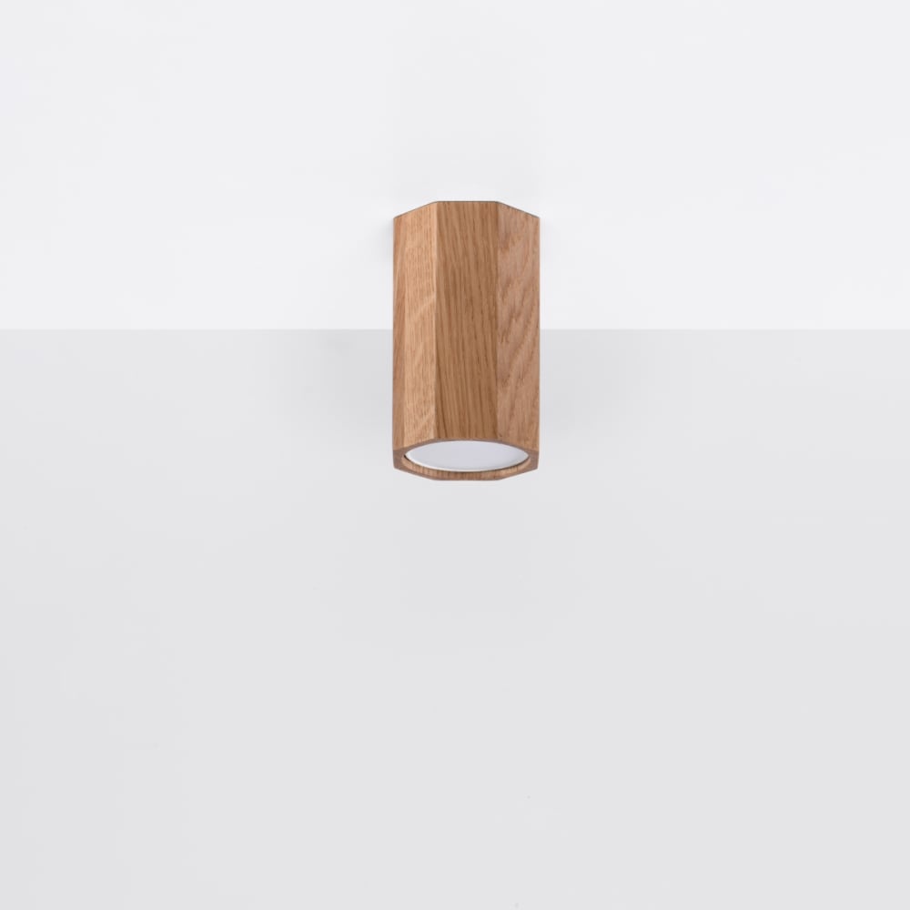 Plafonnier Bois Chêne GU10 1 Zeke 10 — vue 3