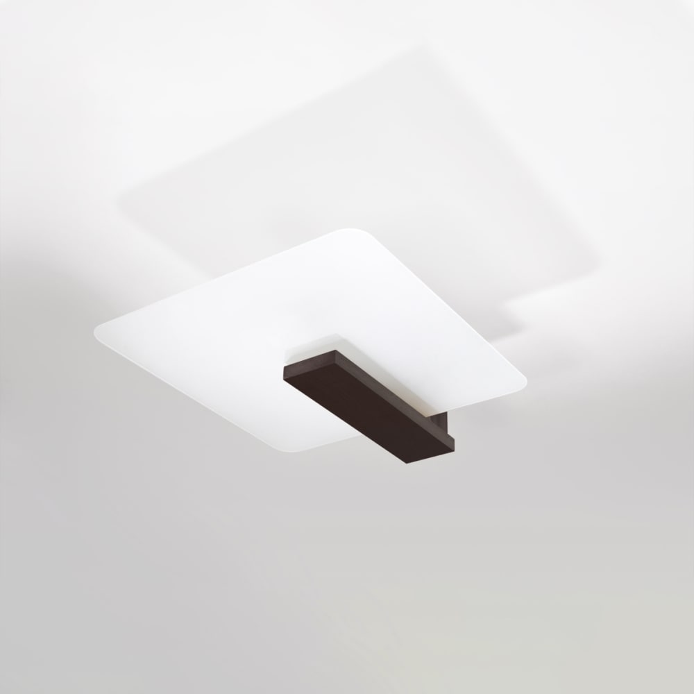 Plafonnier Bois Wengé E27 2 Lappo — vue 3