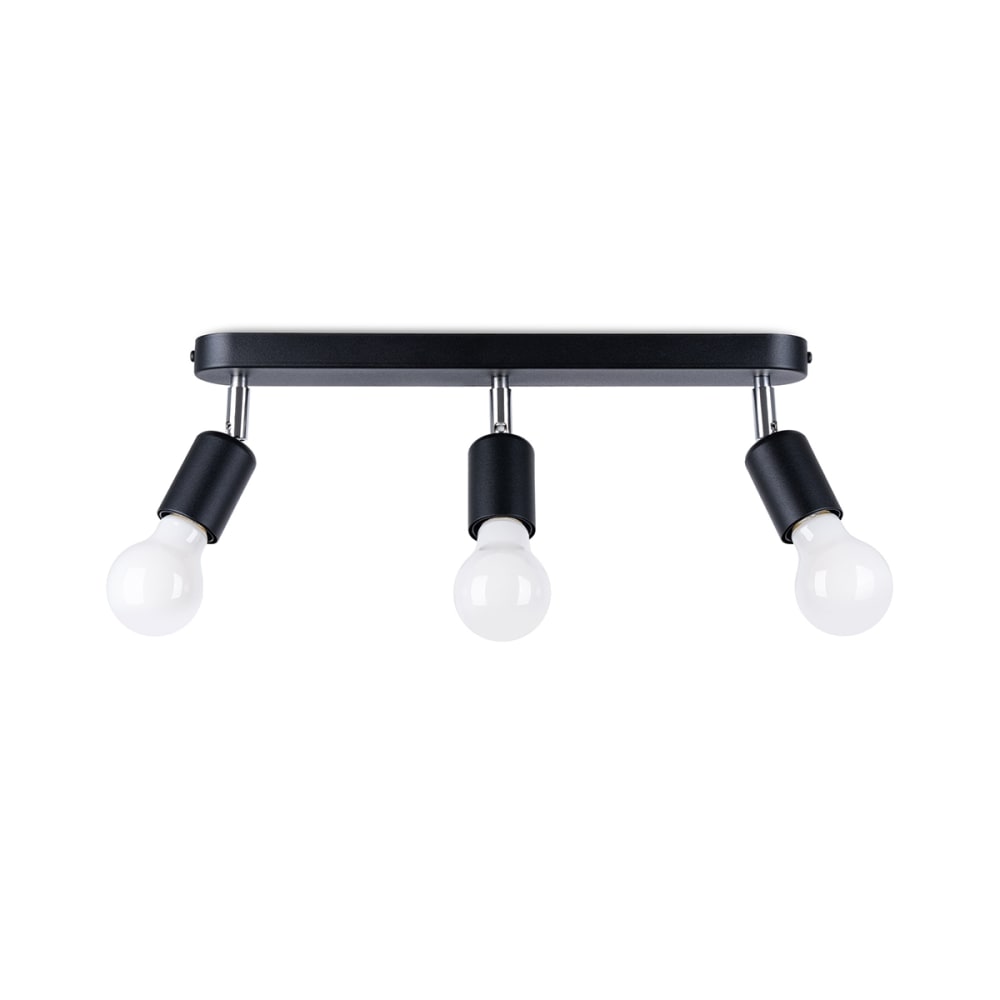 Lampada a soffitto nera acciaio - Modello Classico chic - Acciaio