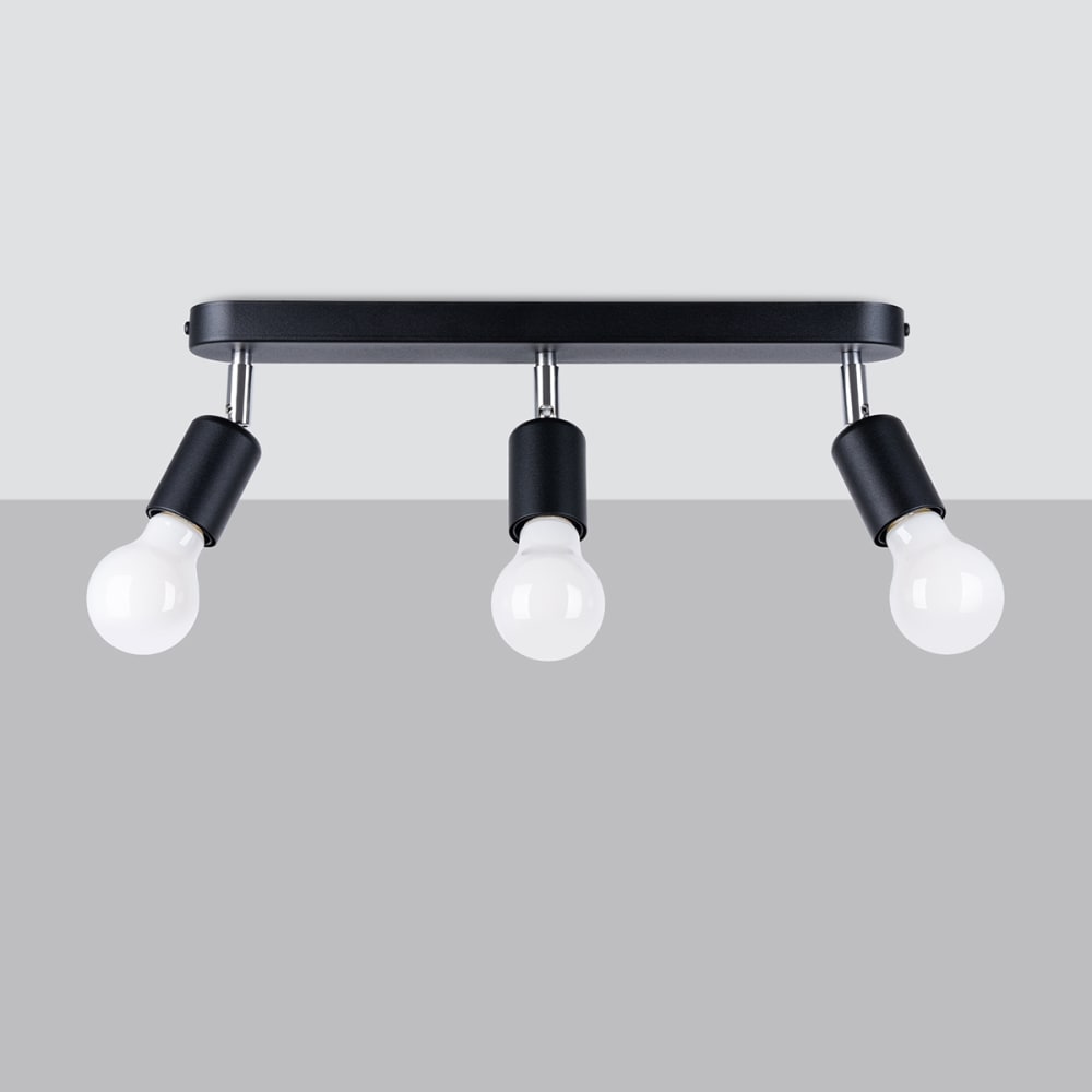 Lámpara de techo negro acero alt. 14 cm - Maisons du Monde