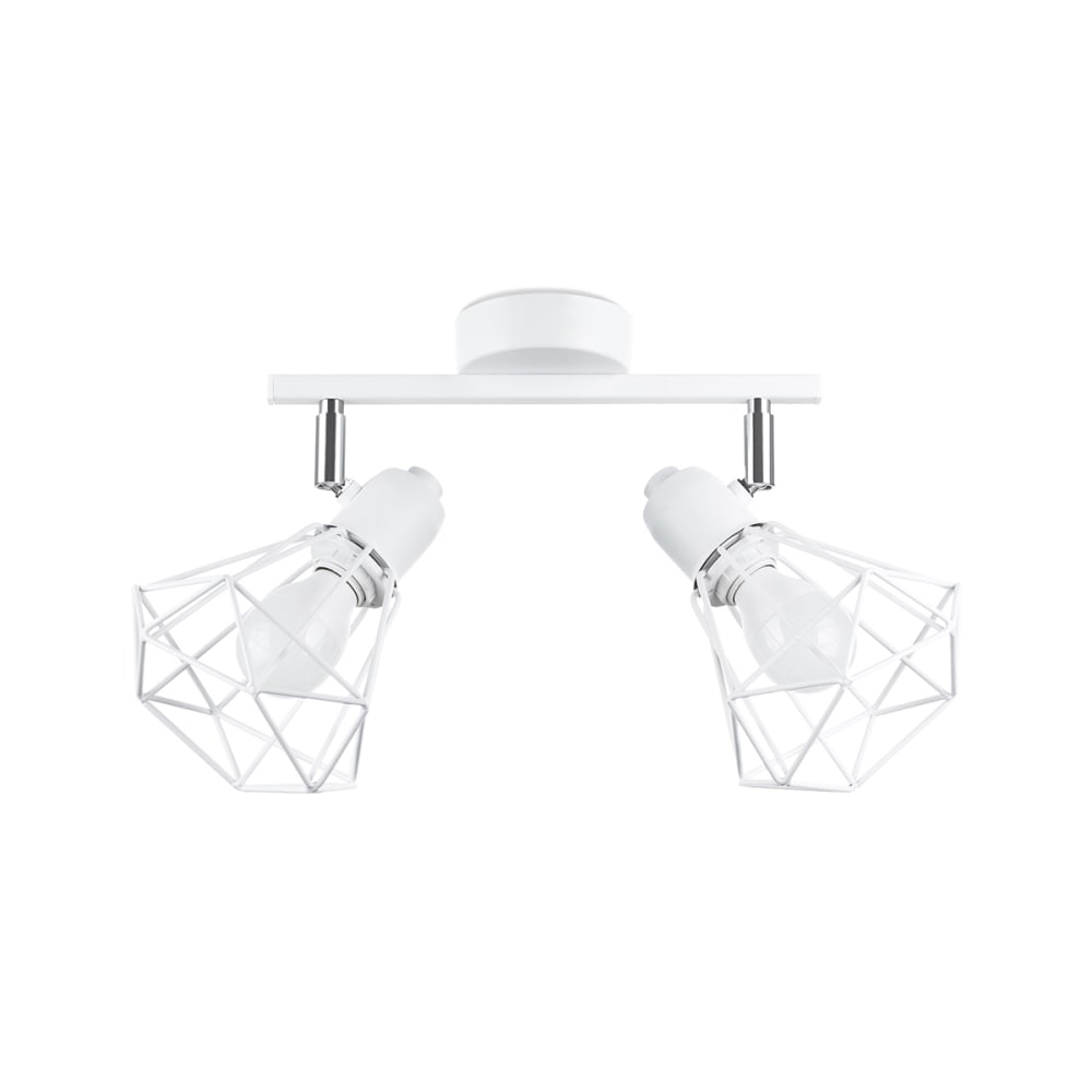 Lampada a soffitto bianca acciaio - Modello Classico chic - Acciaio