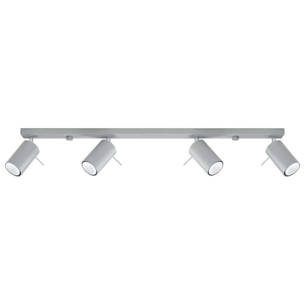 Plafonnier acier gris H 16 cm