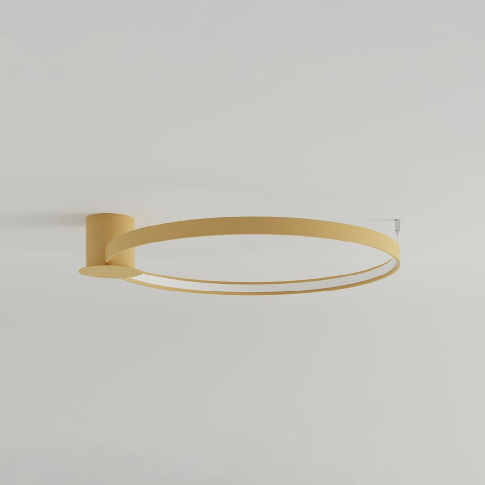 Deckenleuchte aus Aluminium, Höhe 13 cm, golden - Maisons Du