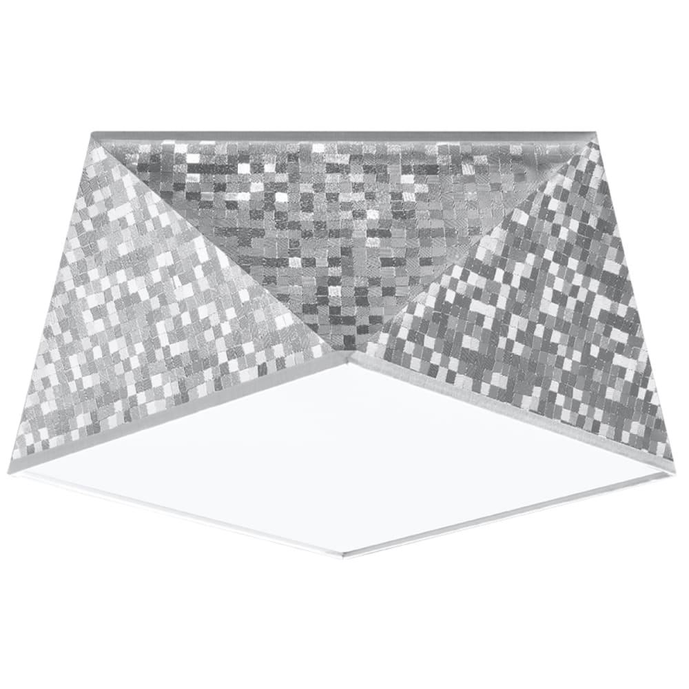 Plafonnier PVC Argent E27 1 Hexa