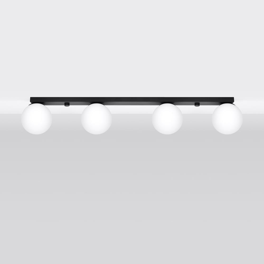 Plafonnier Acier Noir G9 4 Yoli — vue 3