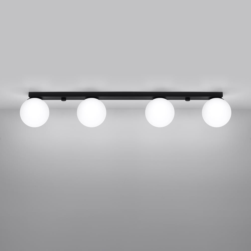Plafonnier Acier Noir G9 4 Yoli — vue 4