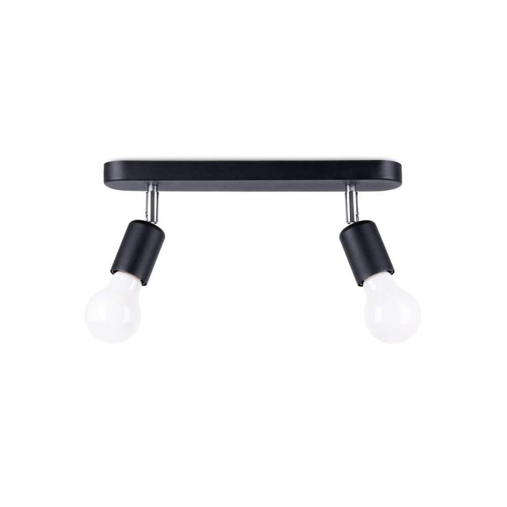 Lampada a soffitto nera acciaio - Modello Classico chic - Acciaio