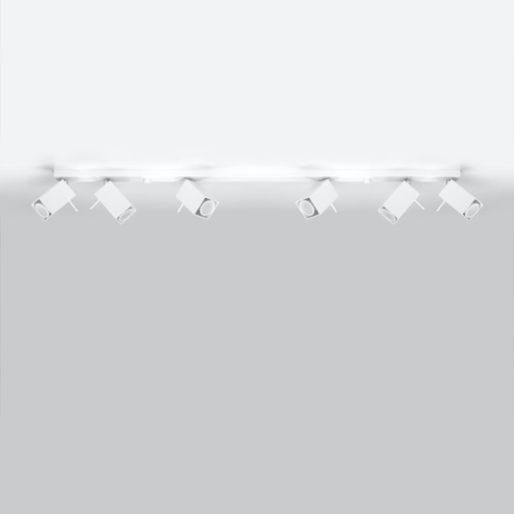 Lampada a soffitto bianca acciaio - Sollux Lighting