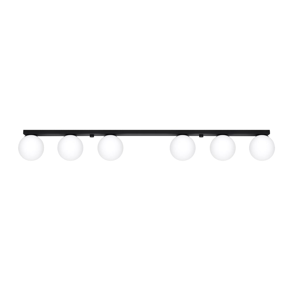 Plafonnier Acier Noir G9 6 Yoli